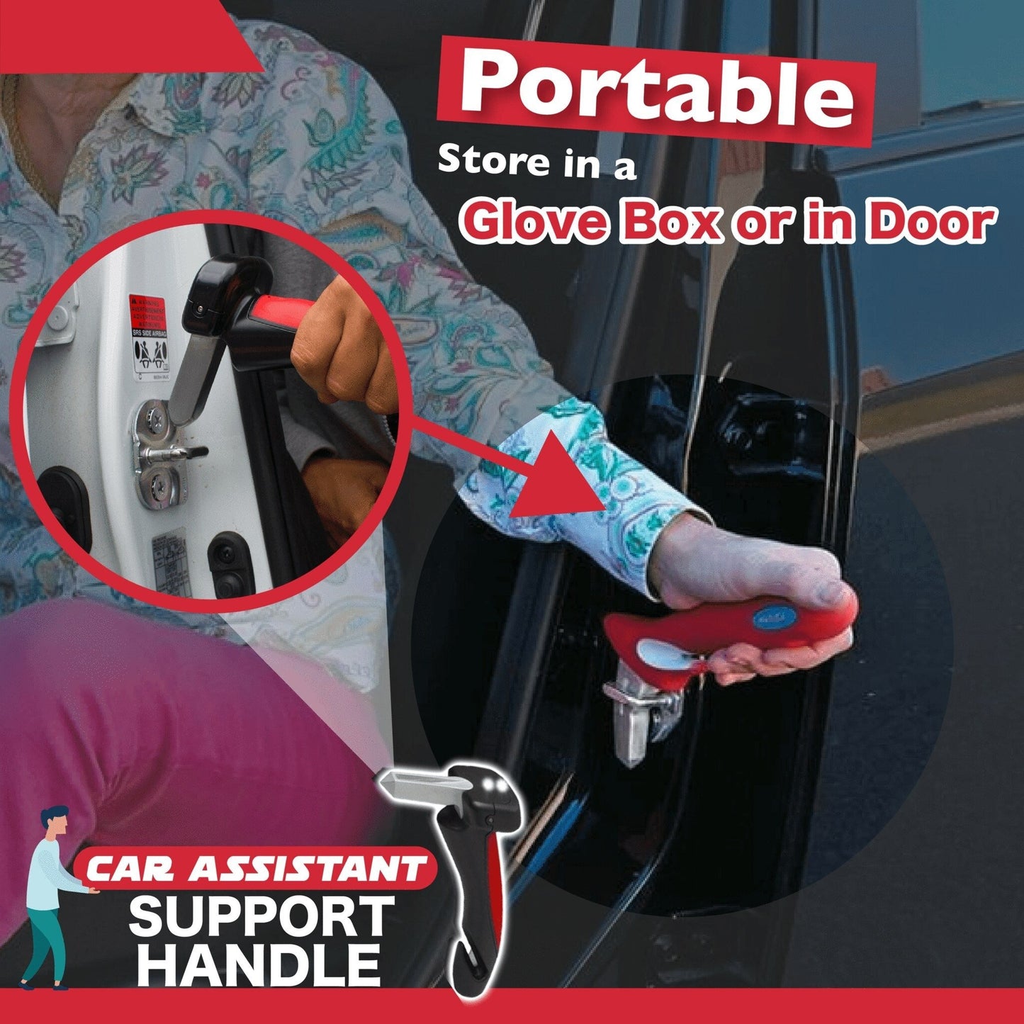 Car Cane™ Poignée de soutien à la mobilité